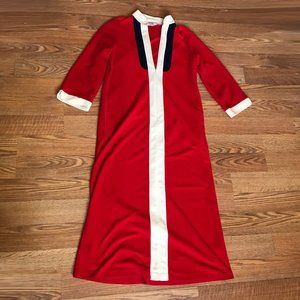 Vintage Red White and Blue Housecoat Robe